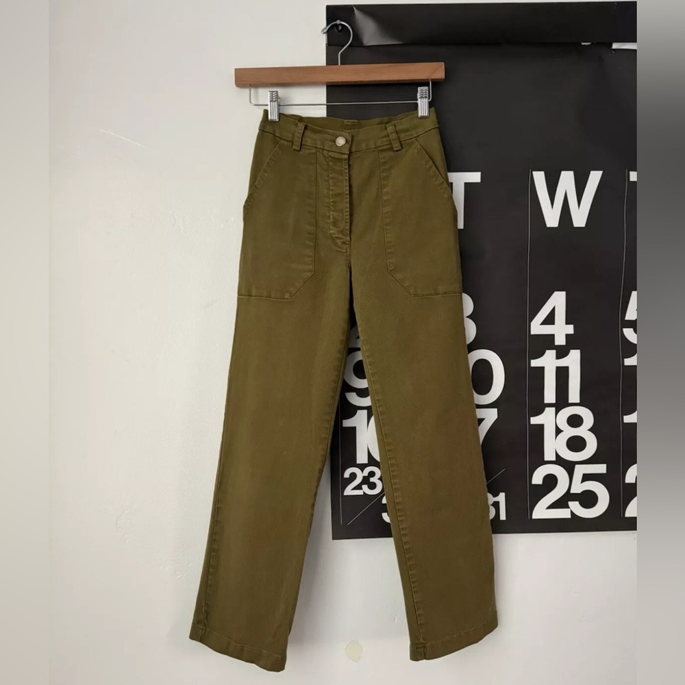 Loup James Straight Leg Work Pant - Dark Olive Green - XS - Made In USA